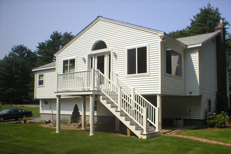 white themed deck installation